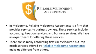 Reliable Melbourne Accountants