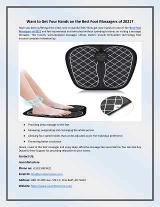 Want to Get Your Hands on the Best Foot Massagers of 2021