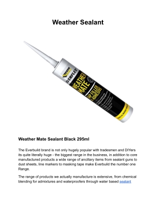 Weather Sealant