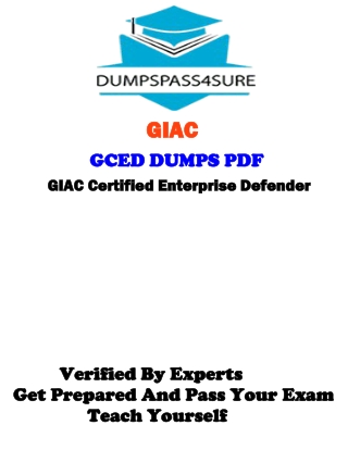 2021 Online GCED Dumps - 100% Accurate And To-the-Point Question Answers