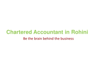 Chartered Accountant in Rohini