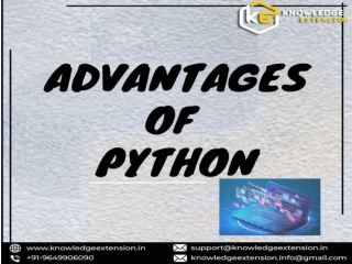 PYTHON ADVANTAGES