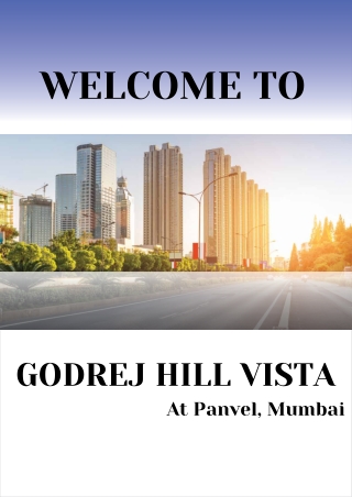 It Feel Like To Live By Godrej Hill Vista Panvel Mumbai | BROCHURE