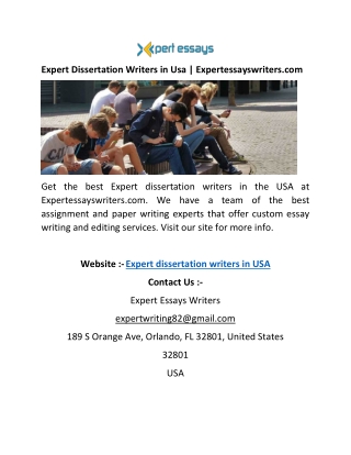 Expert Dissertation Writers in Usa  Expertessayswriters.com-converted