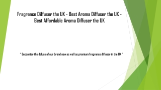 Fragrance Diffuser in the UK - All About Air