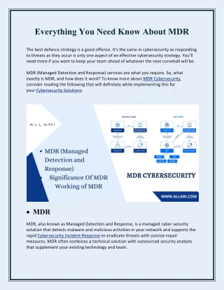 Everything You Need Know About MDR - ALLARI