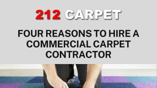 Four reasons to hire a commercial carpet contractor