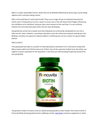 Is Biotin Capsules Good for Hair