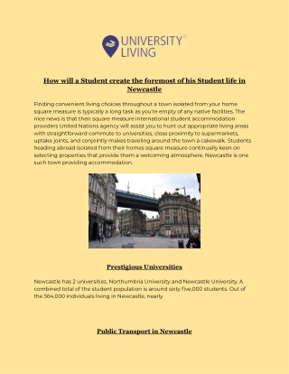 Student Accommodation Newcastle