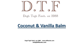 Coconut And Vanilla Beard Balm - DTF