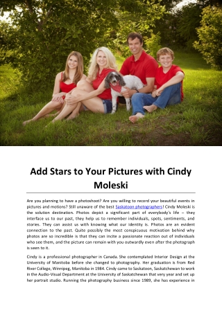 Add Stars to Your Pictures with Cindy Moleski