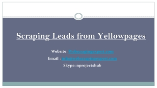 Scraping Leads from Yellowpages