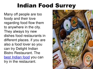Best Indian Food Surrey