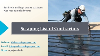 Scraping List of Contractors