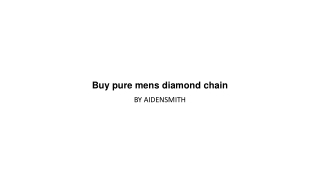Buy pure mens diamond chain