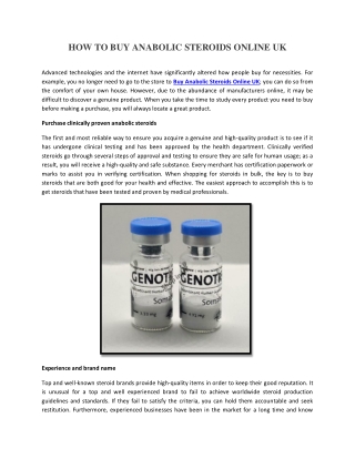 HOW TO BUY ANABOLIC STEROIDS ONLINE UK