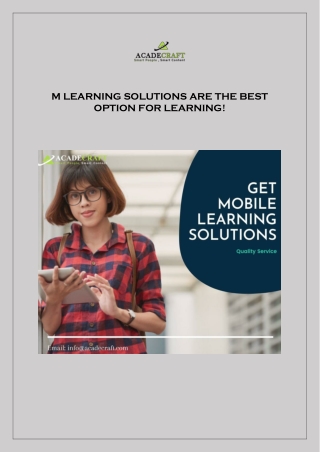 M LEARNING SOLUTIONS