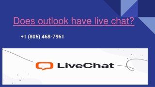 Does outlook have live chat