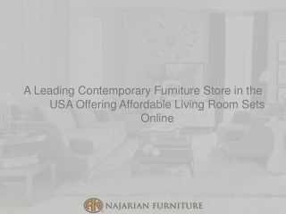 A Leading Contemporary Furniture Store in the USA Offering Affordable Living Room Sets Online