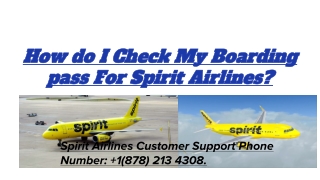 How do I Check My Boarding Pass for Spirit Airlines? PPT