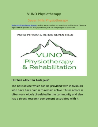 Seven Hills Physiotherapy