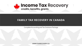 Family Tax Recovery in Canada