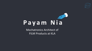 Payam Nia - Provides Consultation in Strategic Planning