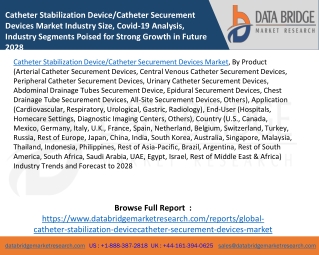 Catheter Stabilization Device,Catheter Securement Devices Market Industry Size, Covid-19 Analysis, Industry Segments Poi