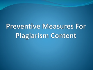 How to Prevent and Avoid Plagiarism