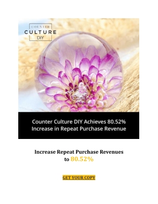 Case study - Counter Culture DIY increase repeat purchase revenues to 80.52%