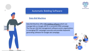Data Bid Machine - PPC Campaign Management & Search Engine Marketing Services