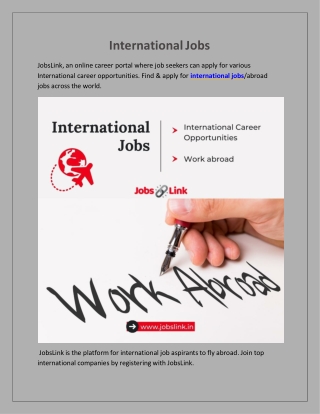 International Jobs