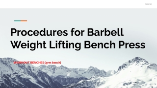 Weight Lifting Bench