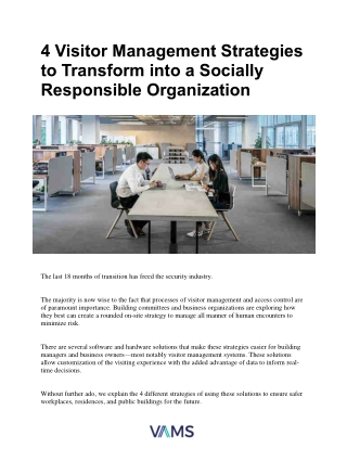 4 Visitor Management Strategies to Transform into a Socially Responsible Organization