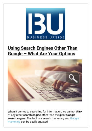 Using Search Engines Other Than Google  What Are Your Options