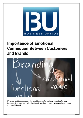 Importance of Emotional Connection Between Customers and Brands