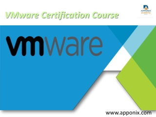 VMWARE CERTIFICATION COURSE PPT
