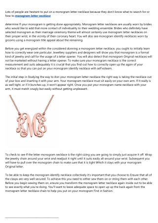 Buzzwords, De-buzzed: 10 Other Ways to Say heart monogram necklace