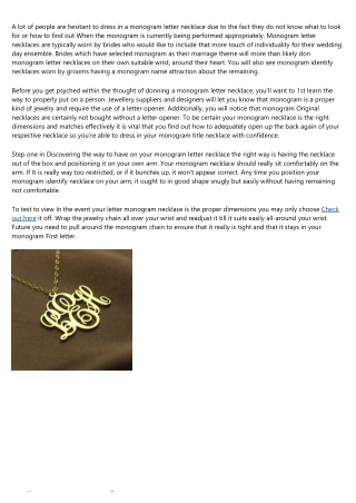 10 Apps to Help You Manage Your monogram name necklace