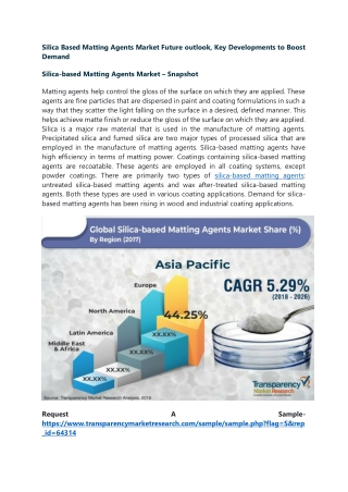 Silica Based Matting Agents Market Future outlook, Key Developments to Boost Dem