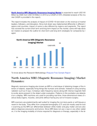 North America MRI (Magnetic Resonance Imaging) Market
