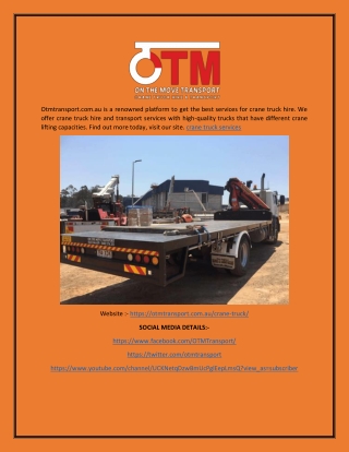 Crane Truck Services  Otmtransport.com.au (1)