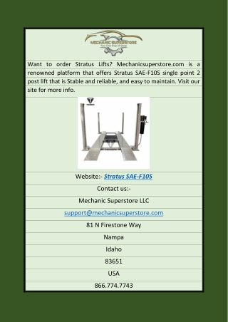 Stratus SAE-F10S | Mechanicsuperstore.com