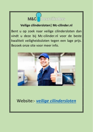 Veilige cilindersloten| Mc-cilinder.nl