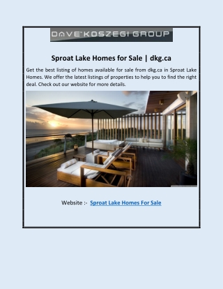 Sproat Lake Homes for Sale | dkg.ca