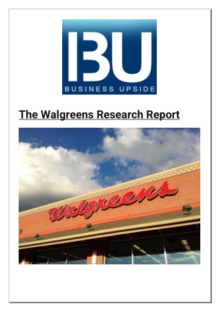 The Walgreens Research Report