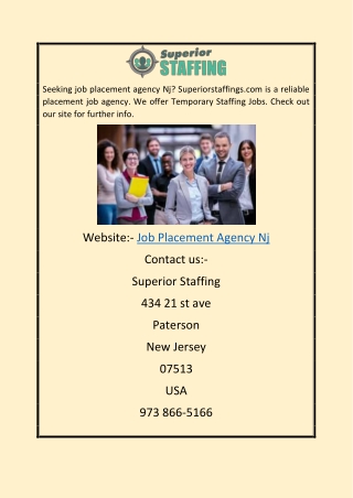 Job Placement Agency Nj | Superiorstaffings.com