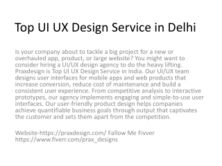 Top UI UX Design Service in Delhi