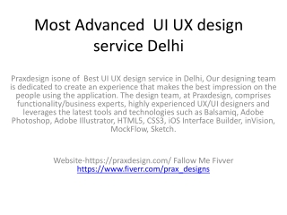 Most Advanced  UI UX design service Delhi