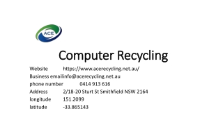computer recycling